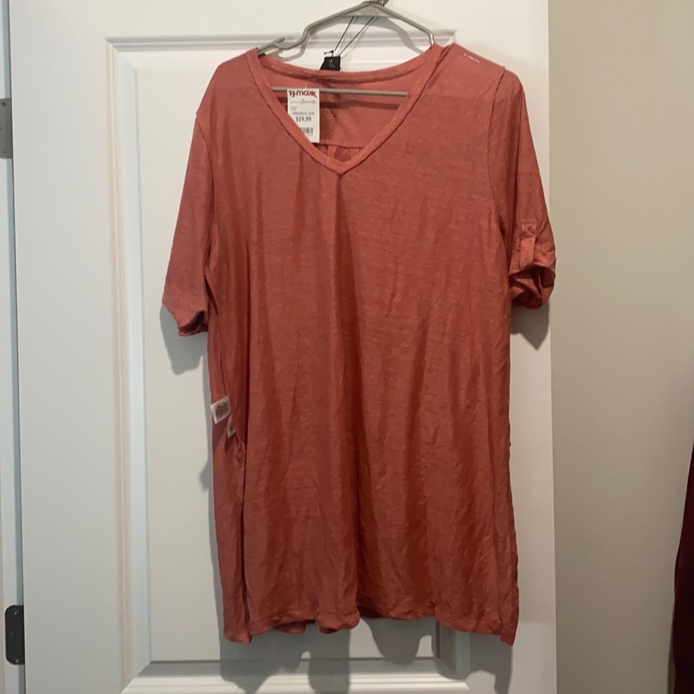 Large orange blush top. Brand new, never worn before too.